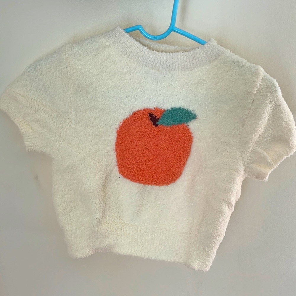Fuzzy short sleeve, orange